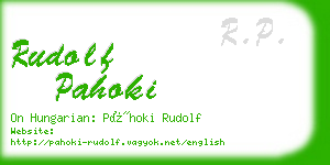 rudolf pahoki business card